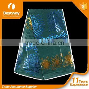 2017 Hot Selling 100% Cotton Fabric Textile Bazin Riche Fabric For Dress thumbnail-5