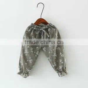 Children's Trousers Summer Baby Air Conditioning Thin Pants Cotton and Linen Printed Girls Children's Lantern Pants thumbnail-2