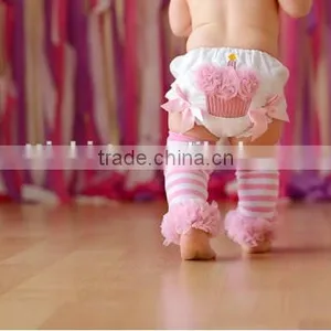Cute Baby Toddler Stripes Winter Leg Warmer 100% Cotton Newborn Lace Leggings thumbnail-2