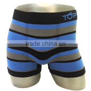 Strips Basic Mens Boxers Seamless Undergarments Hot Mature Sexy Men Underwear thumbnail-1