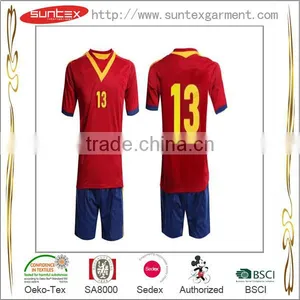 Suntex 2015 Sportswear 100% Polyester Soccer Jersey Breathable Sportswear thumbnail-1