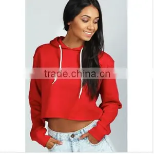 Sexy Crop Top Plain Women's Cheap Hoodies/sweatshirts thumbnail-1