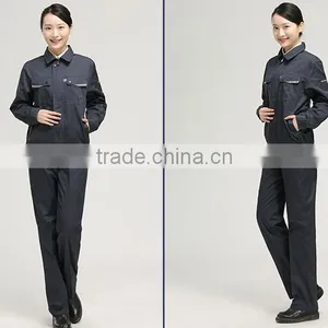 Juqian Quality Work Cloth Manufacturer China Breathable Gray Blue Unisex Workwear Uniform Industrial Uniform thumbnail-2