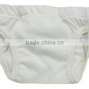 93% Cotton 7% Single Jersey Baby Training Pants (White Bleached) thumbnail-1