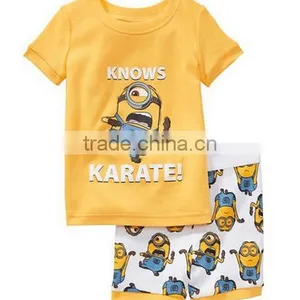 Boys Sets Kids Boy's Summer Yellow Cartoon Character Clothes thumbnail-1