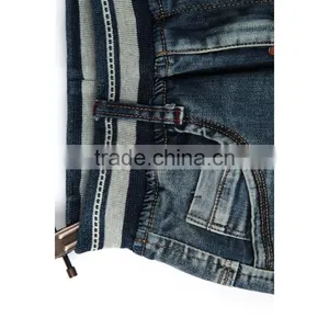 Top Quality Embroidery Patch Coin Pocket Fashion Classic Blue Pants Kid Jean Trousers thumbnail-5