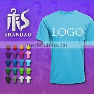 2017 Guangzhou Shandao 180g 100% Cotton Fashion Men Plain Dyed Short Sleeve O-Neck Towel Tshirt thumbnail-1