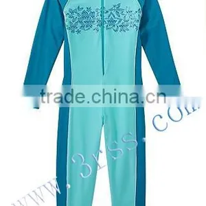 Kid's Short Sleeve One Piece Rash Guard for Girl thumbnail-1