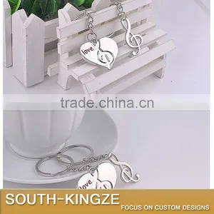 Lover Music Note Hearts Keychain thumbnail-4