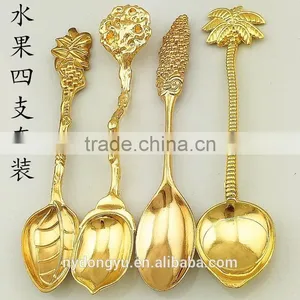 Carp Vintage Palm Sea Snail Spoon /ht Zinc Alloy Creative Jam Spoon Ice Cream Spoon and Fork /fancy Dessert Spoon Dinnerware thumbnail-2