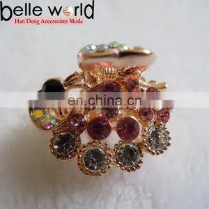 Elegant Peafowl Rhinestone Mini Wedding Hair Claw Clips thumbnail-3