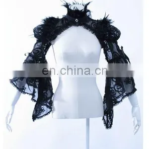 Gothic Shrug Bolero Jacket With Trumpet Sleeves thumbnail-1