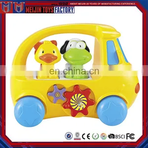 OEM Service Cheap Funny Cartoon Animal Bus Baby Toys With Music thumbnail-1