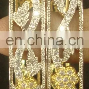 Cubic Zircon Jewelry Stone Bangle Manufacturer, Cubic Zircon Jewellery Bangles Exporter thumbnail-4