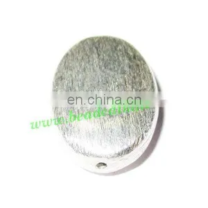 Silver Plated Brushed Beads, Size: 23x16x7mm, Weight: 3.09 Grams. BMSPBR065 thumbnail-1