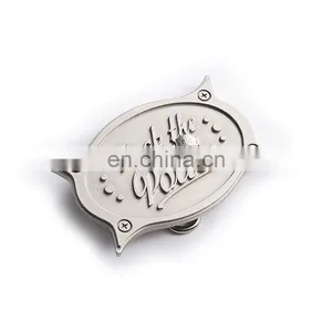 Silver Practical Custom Metal 3d Belt Buckle Fastener thumbnail-1