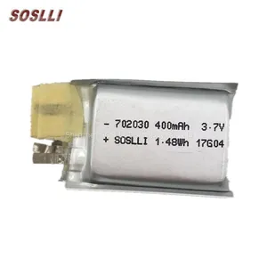 SOSLLI Rechargeable 702030 3.7v 400mah Lipo Battery for Wearable Device With Great Price thumbnail-4