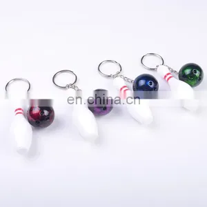 Custom Sport Key Holder Bowling Modeling Key Chain Keychain Keyring 3d Mini Ball Bowling Keychains thumbnail-1