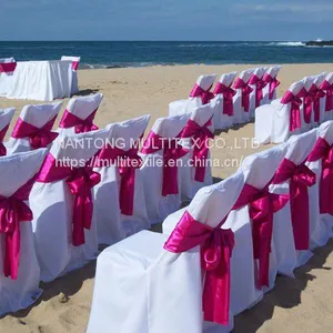 Polyester Wedding Chair Cover Banquet Chair Cover and Satin Wedding Chair Sash thumbnail-1