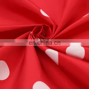 300T Full Dull 100% Polyester Dot Printed Fabric 50D Pongee Fabric for Garment/raincoat/umbrella thumbnail-1