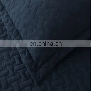 Elegant Winter Custom Lightweight Made Solid Dyed Plain Full Oversized King Size Quilted Bedspread Set For Home thumbnail-6