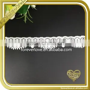 Bridal Scalloped Lace Trim Elegant Geometric Guipure Lace Fabric FLL-005 thumbnail-1
