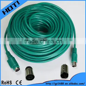 Green Mini Din 6 Pin Cable for Keyboard PS2 thumbnail-1