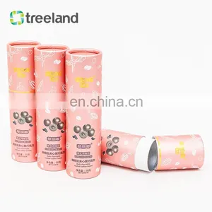 Food Grade Chocolate Paper Tube Packaging Customized Telescoping Paper Tube With Rolled Edge Bio-friendly Cylinder Canister thumbnail-5