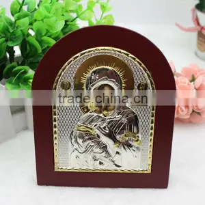 Virgin Mary Vladimir Silver Icon thumbnail-1