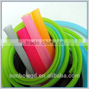 Thermal Insulation Cable Protection Expandable PET Woven Mesh Tube thumbnail-2
