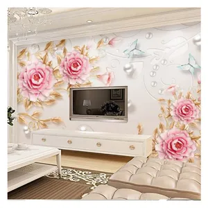 Customized Wall Mural 3D 5D 8D 16D Embossed Wall Decoration For Home Tv Background Dropshipping thumbnail-3