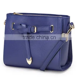 Saffiano Leather Ladies Messenger Bag Crossbody Bag With Detachable Shoulder Strip thumbnail-3