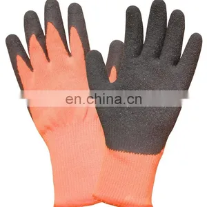 13 Gauge Red Polyester Latex Rough Coated Work Gloves thumbnail-1