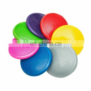 10Color 33cm Inflatable Yoga Massage Ball Pad Fitness Wobble Balance Cushion Mat thumbnail-1