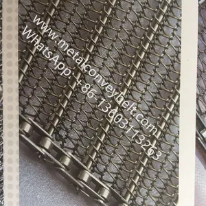 Metal Stainless Steel Chain Link Balance Spiral Wire Food Conveyor Mesh Belt for Cooling Furnace Oven Heat Tunnel Dryer Bakery thumbnail-4