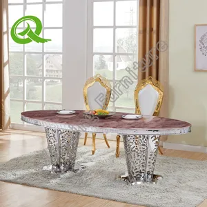 Dining Room Furniture Metal Luxury Banquet Wedding Hotel Restaurant Tables Modern Dining Tables for Events thumbnail-5