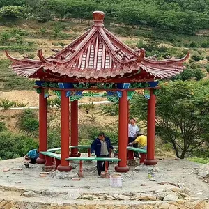 Cement Four - Cornered and Six - Cornered Pavilions, Outdoor Courtyard Anti - Corrosion and Antique - Style Pavilions With a Simple Style thumbnail-4