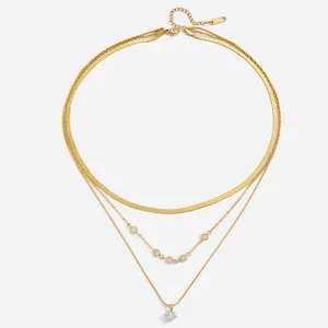 316L Hypoallergenic Stainless Steel Necklace With 18K Gold PVD Coating thumbnail-4
