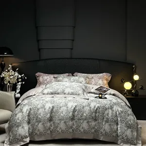 100% Cotton Breathable Duvet Cover Set – Minimalist 4 Piece Soft & Cozy Bedding, All Season thumbnail-3