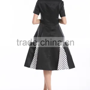 Bestdress Cheap Pin up Ladies Black Floral Vintage 50s Retro Party Prom Swing Tea Rockabilly Dress Boutique thumbnail-2