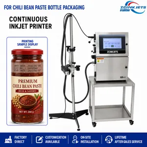 Doubanjiang Jar Coding Machine for Chili Bean Sauce Filling Capping and Labeling Line thumbnail-1