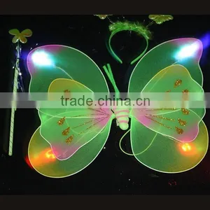Wholesale Cheap Double Layer Fairy Kids Butterfly Wings Halloween Pink Butterfly Wing for Sale thumbnail-3