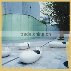 Public Park Lacquered Stainless Steel Art Seat thumbnail-1