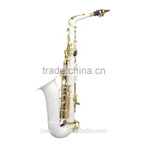 Popular Cheap White Alto Saxophone Curved Soprano Sax thumbnail-1