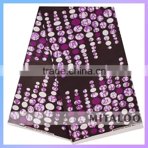 Wholesale African Fabrics Real Wax Batik Fabric for Women's Dress H1036 thumbnail-3