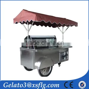 Electric Type Ice Cream Cart With Wheels/food Kiosk With Beverage Machine thumbnail-1