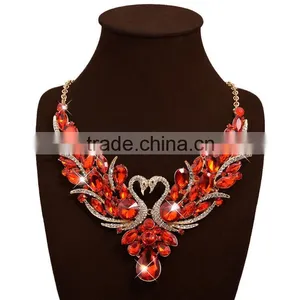 Fashion Summer Luxury Swan Beautiful OL Delicate Noble Pendant Necklace Women Collier Choker Collar Jewelry thumbnail-4