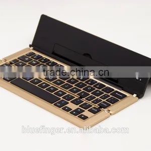 Wholesale Aluminum ABS Tablet Portable Bluetooth Foldable Keyboard for IPad,iPhone,smart Phoens thumbnail-1