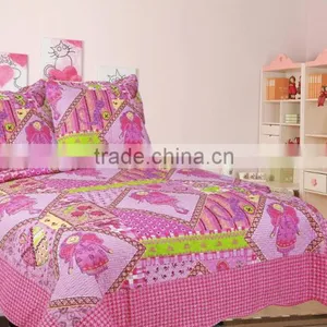 Cartoon Printed Bed Sheets 3pcs Bedspread Kids 100% Cotton Chirldren Quilts thumbnail-4