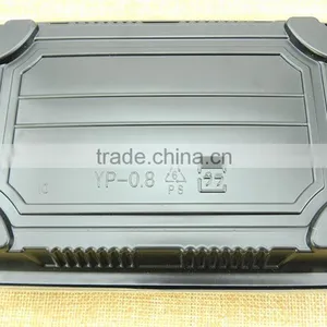 OPS Plastic Disposable Embossing Sushi Box Container Tray With Clear Lid thumbnail-5